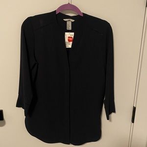 Navy Blue H&M Blouse